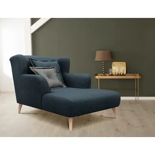 Home Affaire Loveseat Baggio Velours 101 x 99 x 152 cm Blau mit Kissen