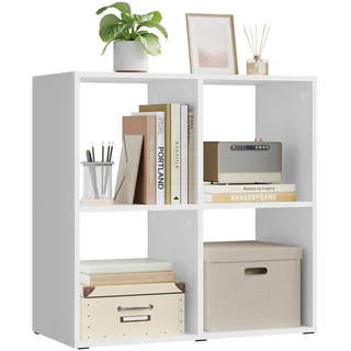 Woltu Bücherregal 60 x 60 x 29 cm Weiß