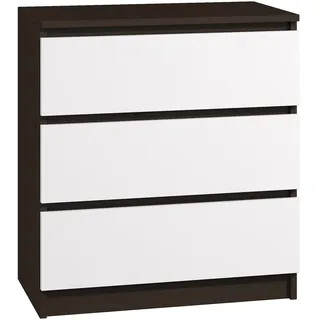 roe furniture Kommode 70 x 77 x 70 cm Weiß / Wenge