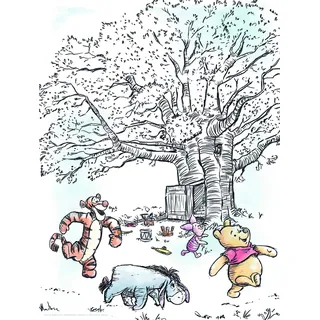 KOMAR Winnie Pooh Playground 30 x 40 cm