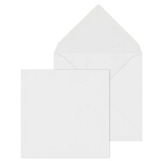 Bild Briefumschläge quadratisch ohne Fenster weiß nassklebend 50 St.