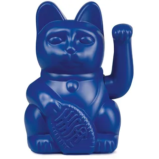 Lucky Cat Dark Blue - dunkelblaue Winkekatze | Japanische Deko-Katze in angesagtem Farbton 15 cm groß