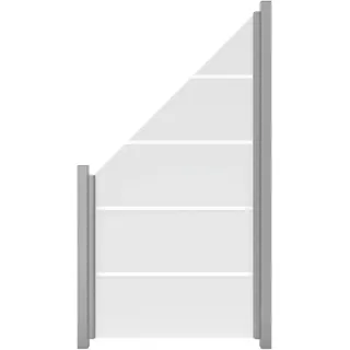 GROJA Glas Sichtschutz 90 x 180 cm Silber