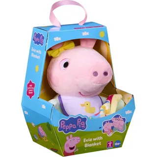 Chillfactor Peppa Pig Kuscheltier Evie mit Decke - Plüschspielzeug