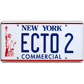 Ghostbusters 2 | ECTO 2 | Metal Stamped License Plate