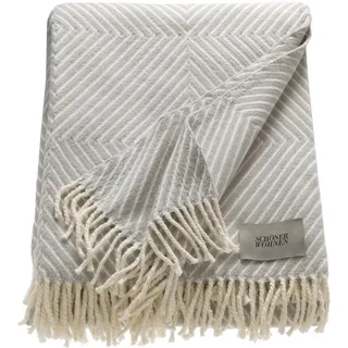 Schöner Wohnen Schöner WOHNEN-Kollektion Wohndecke Tebas, mit Streifenmuster, Kuscheldecke, grau