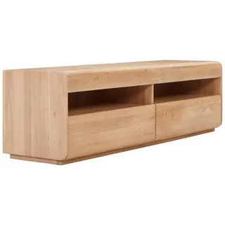 Linea Natura Lowboard , Wildeiche , Holz , Wildeiche , massiv , 2 Schubladen , 180x53x50 cm , Typenauswahl, Beimöbel erhältlich, stehend , Wohnzimmer, TV Möbel, Lowboards, Lowboards