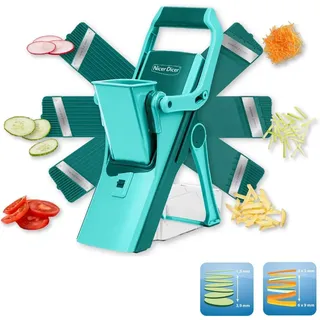 Genius Nicer Dicer Mando Gemüsereibe 12-tlg. Türkis