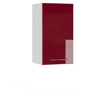 Vicco Badschrank Fame-Line, 40 x 72 cm, Bordeaux Hochglanz/Weiß - Rot, Weiß