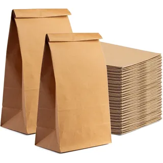 50x braune Beutel 20 x 13 cm - EXTRA STARK - Kraftpapiertüten Geschenktüten Kraftpapier als DIY Adventskalender - Ostern - selber machen Tüten Weihnachten zum befüllen