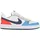 Court Borough Low Recraft Kinder White/Thunder Blue/Light Crimson 39