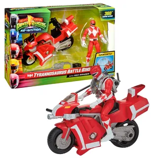 Power Rangers, Deluxe-Fahrzeug mit Figur 15 cm, roter Ranger – Jason Lee Scott, für Kinder ab 4 Jahren, PWG04