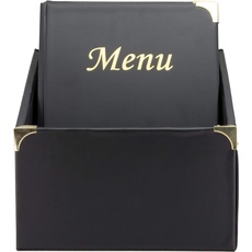 Bild MC-BOX-BRA4-BL Speisekartenumschläge in einer Box, Basic-Reihe, A4 Schwarz