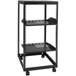 Vevor 20U Server-Rack mit offenem Rahmen, freistehender oder wandmontierter Netzwerk-Server-Rack, 4-Pfosten-AV-Rack mit Rollen, bietet Platz für Ihre gesamte Netzwerk-IT-Ausrüstung, AV-Ausrüstung