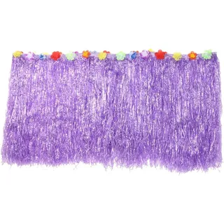Bunte Tischdecke mit Blumenmuster für sommerliche Hawaii-Partys, Strand- und Gartenpartys (Lila)