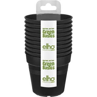elho Anzuchttopf Starterset Green Basics Living Schwarz aus Recycling-Kunststoff