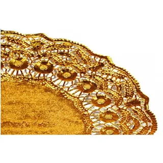 Garcia de Pou 100 Einheit rund Deckchen, 37 cm, litos Metall, Gold, 37 x 30 x 30 cm