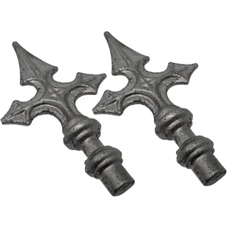 2er Set Vintage Zaun- Gartendeko Zaunspitze Kreuz Gußeisen Kreuz Garten Shabby Chic Look von SO-TOOLs®