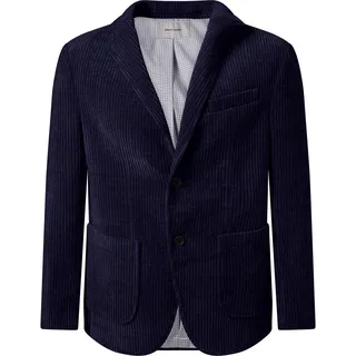 Cordsakko PIERRE CARDIN "Maurice", Herren, Gr. 54, blau (salute), Obermaterial: 98% Polyester PES. 2% Elasthan EL., Sakkos Cordsakko, aus Cordstoff