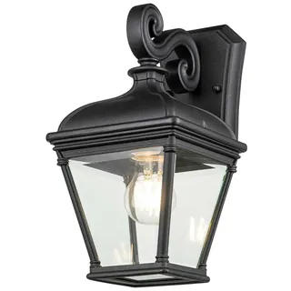 Außenlampe Wand Schwarz E27 IP44 33,4 cm hoch Vintage Leuchte Outdoor Haus Hof