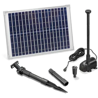 esotec Solar Pumpensystem WATERSPLASH 20/1350, Komplett-Set, Teichpumpe Springbrunnenpumpe, Solarbrunnen Sprinklerpumpe, Direktbetrieb Wasserspiel, Solarmodul 20W, 1,9m 1350l/h IP68 101014