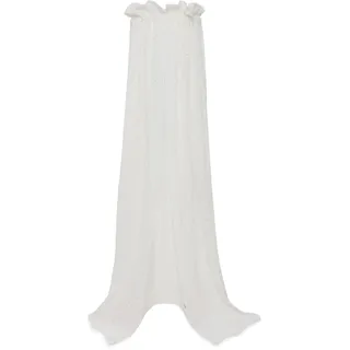 Jollein Betthimmel Leafs – 155 cm – Crinkle-Effekt – Baldachin Babybett Kinderzimmer – Oeko-TEX Zertifiziert – Elfenbeinfarben mit Hellbraunen Blättern