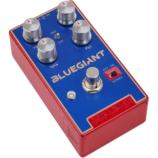 Gigagain GP02 Blue Giant Overdrive-Gitarrenpedal – Warmer Vintage-Overdrive, dynamischer Röhrensound, transparenter Gain, True Bypass, kompaktes Metall-Effektpedal