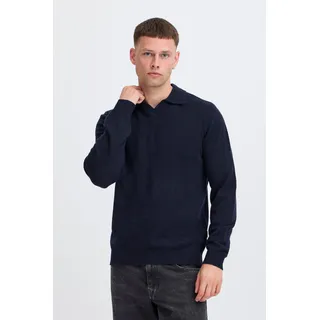 Blend BHBRANKO Herren Pullover Feinstrickpullover Wollmischung regular fit - Blau