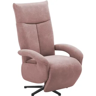 sit&more TV-Sessel Zoe Polyester 74 x 112 x 82 cm Rosa mit Kopfteilverstellung & 360° Drehfunktion