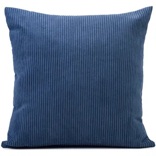 Gözze Capri Cord Dekokissen 40 x 40 cm Blau