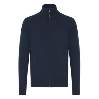 Strickjacke SOLID "Strickjacke SDAkalas", Herren, Gr. M, blau (insignia blau), Obermaterial: 70% Baumwolle CO recyc.. 30% Polyester Pol. recyc.., Strickjacken Strickjacke