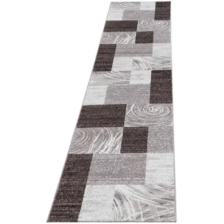 Ayyildiz Parma 9220 Kurzflorteppich 80 x 300 cm Braun