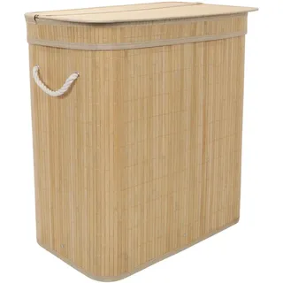 Nuxio Wäschekorb Bambus Arvi 100 l , Beige , Naturmaterialen , 32x60x52 cm , Haushalt & Kleinelektro, Wäschepflege, Wäschekörbe & Wäschetonnen