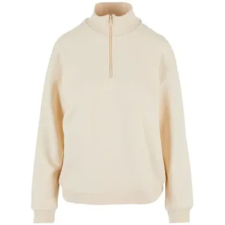URBAN CLASSICS Light Terry Halbzippullover White Sand L