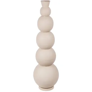 Casablanca modernes Design Casablanca Deko Vase groß Bodenvase modern XXL aus Eisen - Wohnzimmer Dekoration Blumenvase für Pampasgras Blumen - Farbe: Beige - Grau Höhe 112 cm