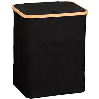 KESPER | Wäschesammler, Material: Bambus, Polyester, Maße: 41 x 33 x 51 cm, Farbe: Schwarz, Braun | 19594