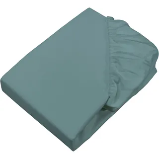 Spannbettlaken SETEX "Feinbiber in Gr. 70x140, 90x200, 140x200 oder 180x200 cm", grün (dunkeljade), B:100cm L:200cm, Feinbiber, Obermaterial: 100% Baumwolle, Bettlaken, Spannbettlaken, für Matratzen bis 23 cm Höhe, Winter, Bettlaken