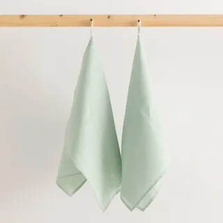 Belum | Pack mit 2 Geschirrtüchern, maschinenwaschbar, 100% Leinen, 2 Geschirrtücher, 45 x 70 cm, 100% Leinen, Packung mit 2 wiederverwendbaren Geschirrtüchern (Aqua)
