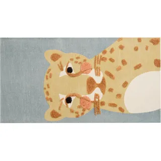 Beliani Kinderteppich TANGSE grau 80 x 150 cm Baumwolle