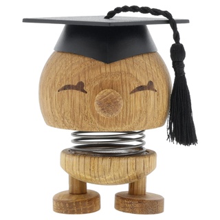 Hoptimist IQ Bimble Abi Geschenk Ideen, Schulabschluss Geschenk, Bestandene Prüfung Geschenk, Abitur Deko aus Holz, Studentin, Abiturientin, 6,3 x 6 x 7,2 cm, Small, Oak