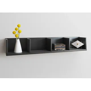 VCM Wandregal 40 x 20 x 10 cm Schwarz