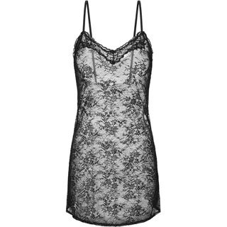 Dorina Origins Spitzen-Nachthemd, Figurbetonter Schnitt, Verstellbare Träger, Schleifen-Detail, Spitzenbordüre, Schwarz