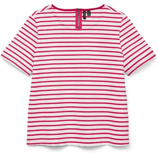Vero Moda Vmabby Ss Zip Top JRS Noos Weiß S