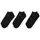 Lightweight Sneakersocken 3er Pack Black/White 46-50