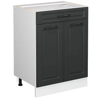 Vicco Schubladenschrank Küchenunterschrank R-Line 60 x 81,6 x 46 cm Anthrazit