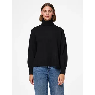 Pieces Rollkragenpullover Schwarz XL