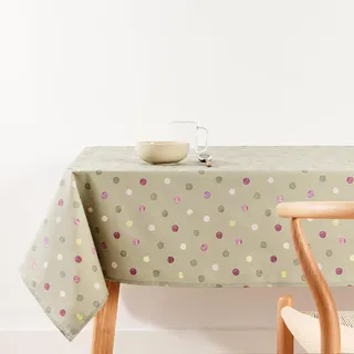 Belum Tischdecke mit Fleckenabweisend, Größe 100 x 80 cm, extraweich, Mehrfarbig, Stoff, 100% Bio-Baumwolle, Modell 0120-356, Bunt