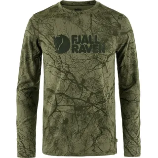 Fjällräven Herren Värmland Wool LS T-Shirt, Green Camo, 3XL