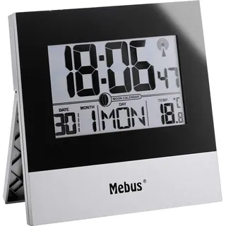 Mebus 41787 Funk-Wanduhr - Schwarz