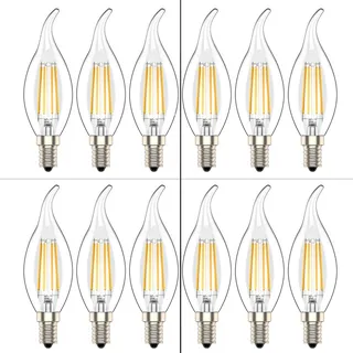 Phoenix-LED GlüHbirne E14 Led Kerzen,4W Ersetzt 40Watt,Warmweiß 2700K, 400lm,12er-Pack